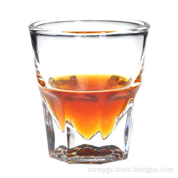 136ml Octagonal Whisky Glass, Bright and Clear
